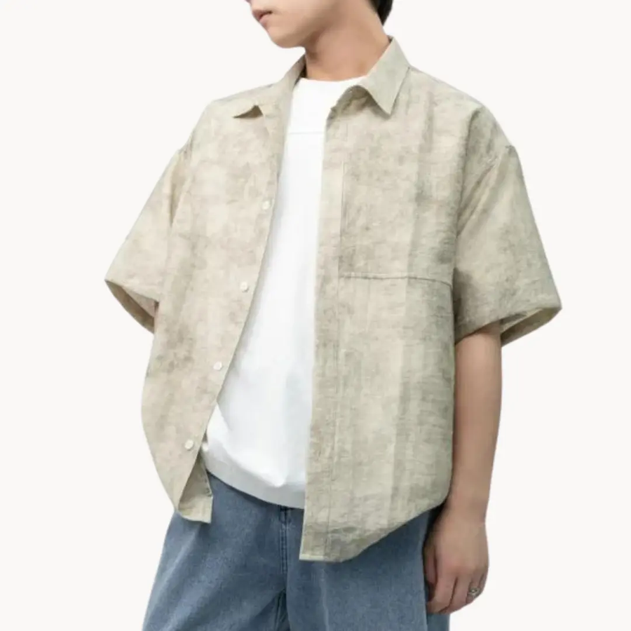 Soft Linen Camp Collar - Shirt CAAYWORLD