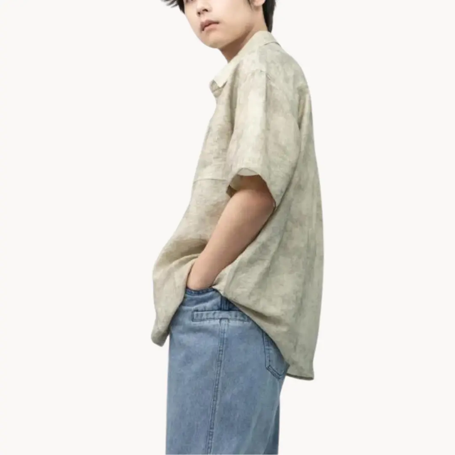 Soft Linen Camp Collar - Shirt CAAYWORLD