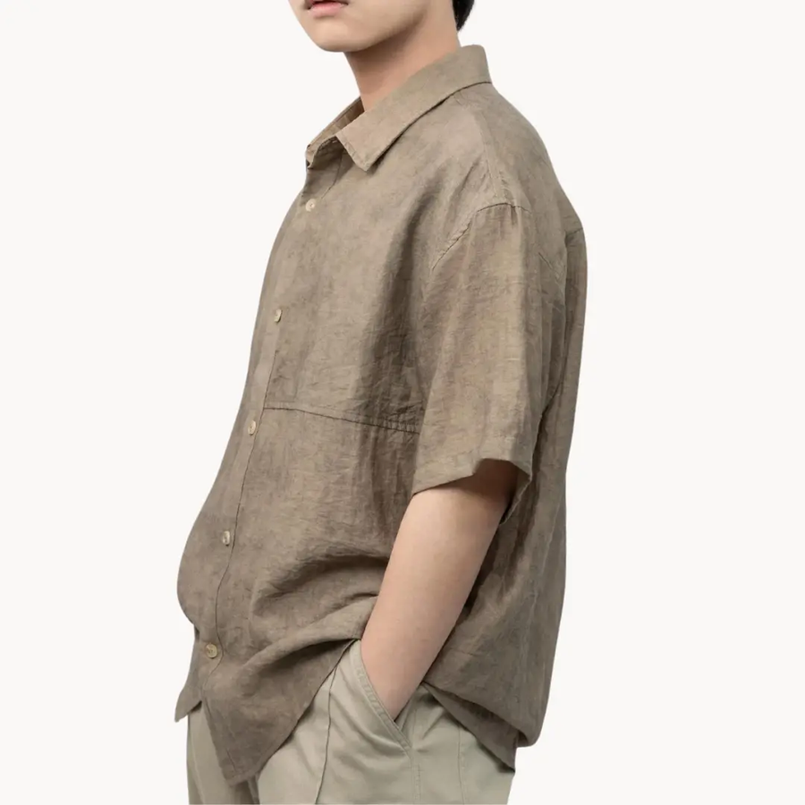 Soft Linen Camp Collar - Shirt CAAYWORLD