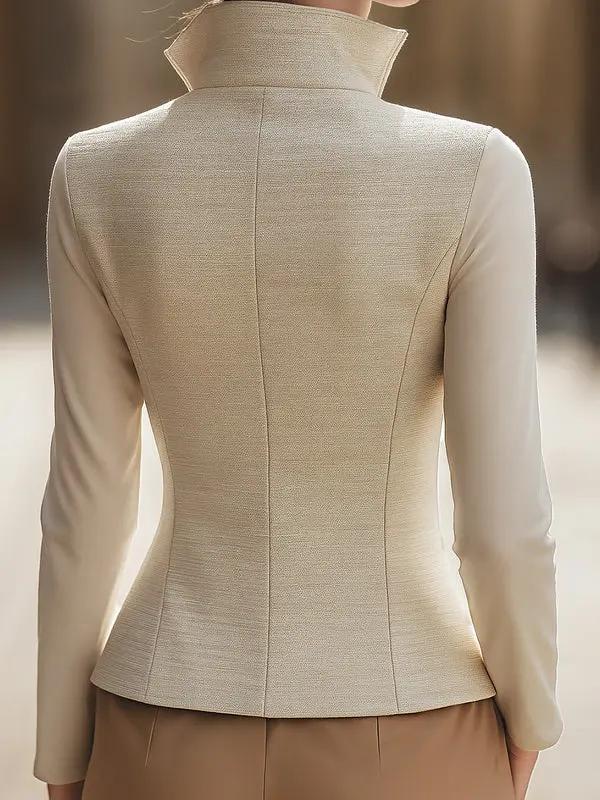 Stand Collar Zip-Up Casual Jacket - Women's Jacket CAAYWORLD
