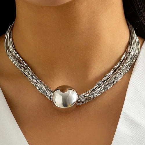 Sterling Silver Moon Drop Pendant - Necklace CAAYWORLD