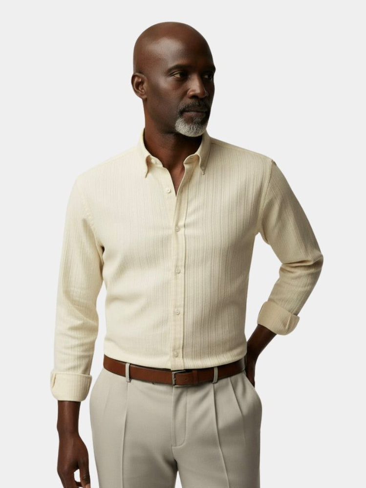 Striped Button Down Seersucker Shirt - CAAYWORLD CAAYWORLD