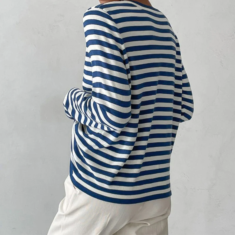 Striped Cotton Button-Down - Shirt CAAYWORLD