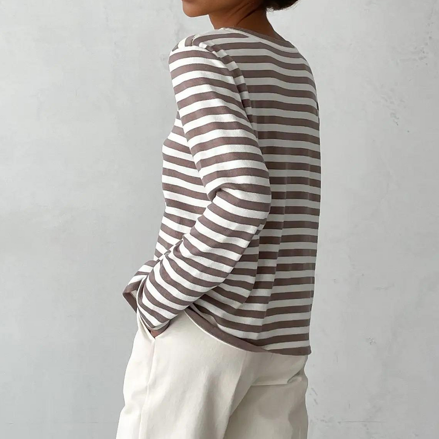 Striped Cotton Button-Down - Shirt CAAYWORLD