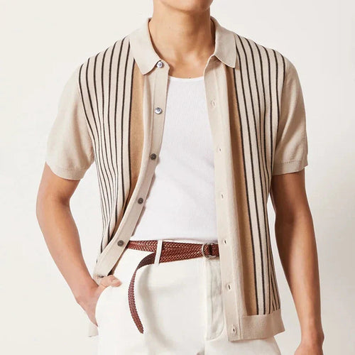 Striped Knit - Polo CAAYWORLD MEN