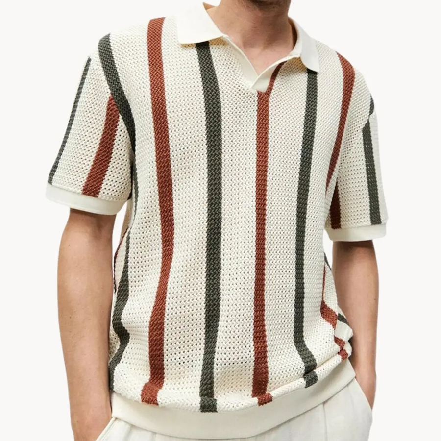 Striped Loose Fit - Polo Shirt CAAYWORLD