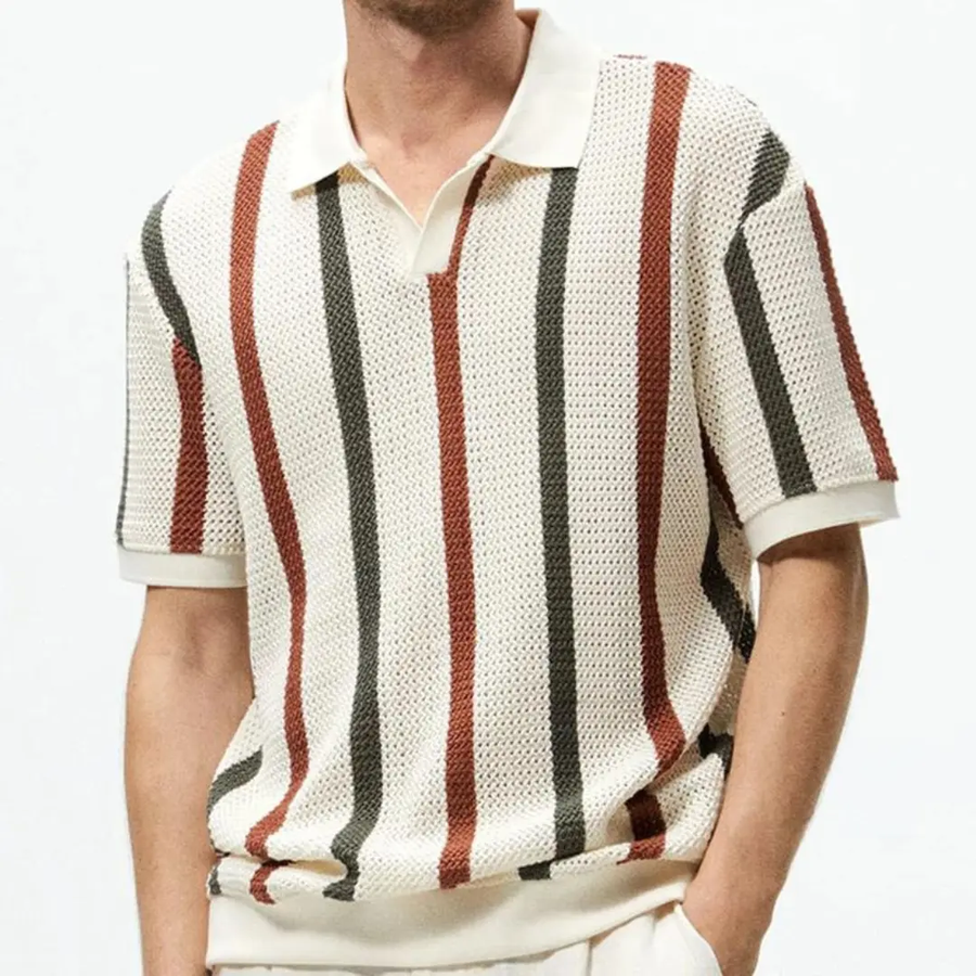 Striped Loose Fit - Polo Shirt CAAYWORLD