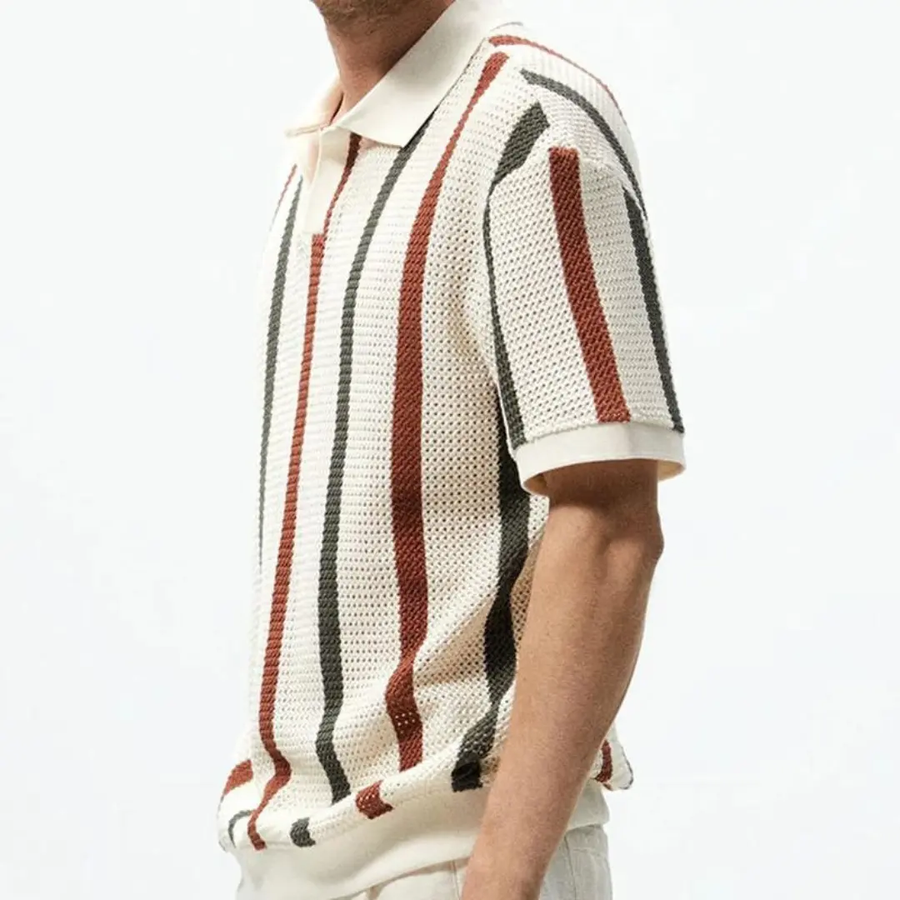 Striped Loose Fit - Polo Shirt CAAYWORLD