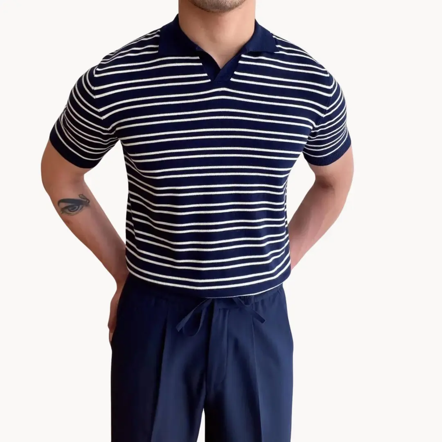 Striped Natale Polo - Polo Shirt CAAYWORLD