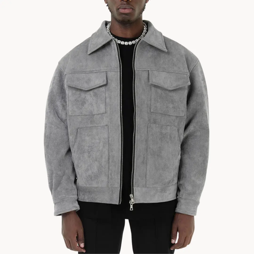 Suede Zip-Collar - Jacket CAAYWORLD