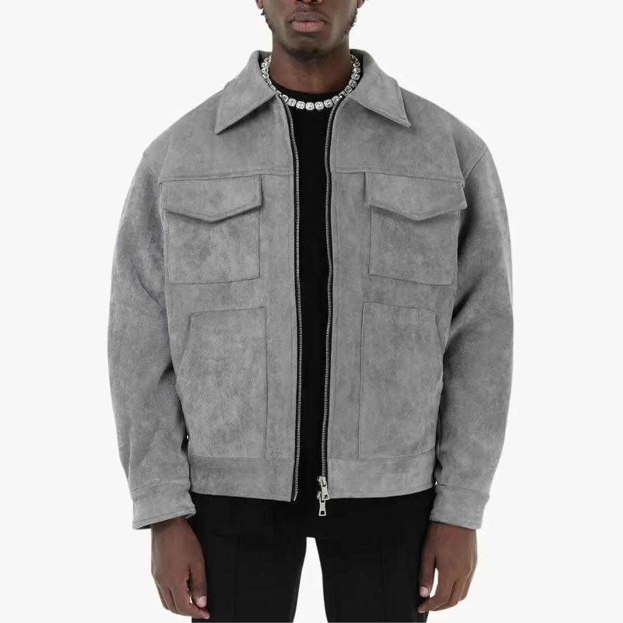Suede Zip-Collar - Jacket CAAYWORLD