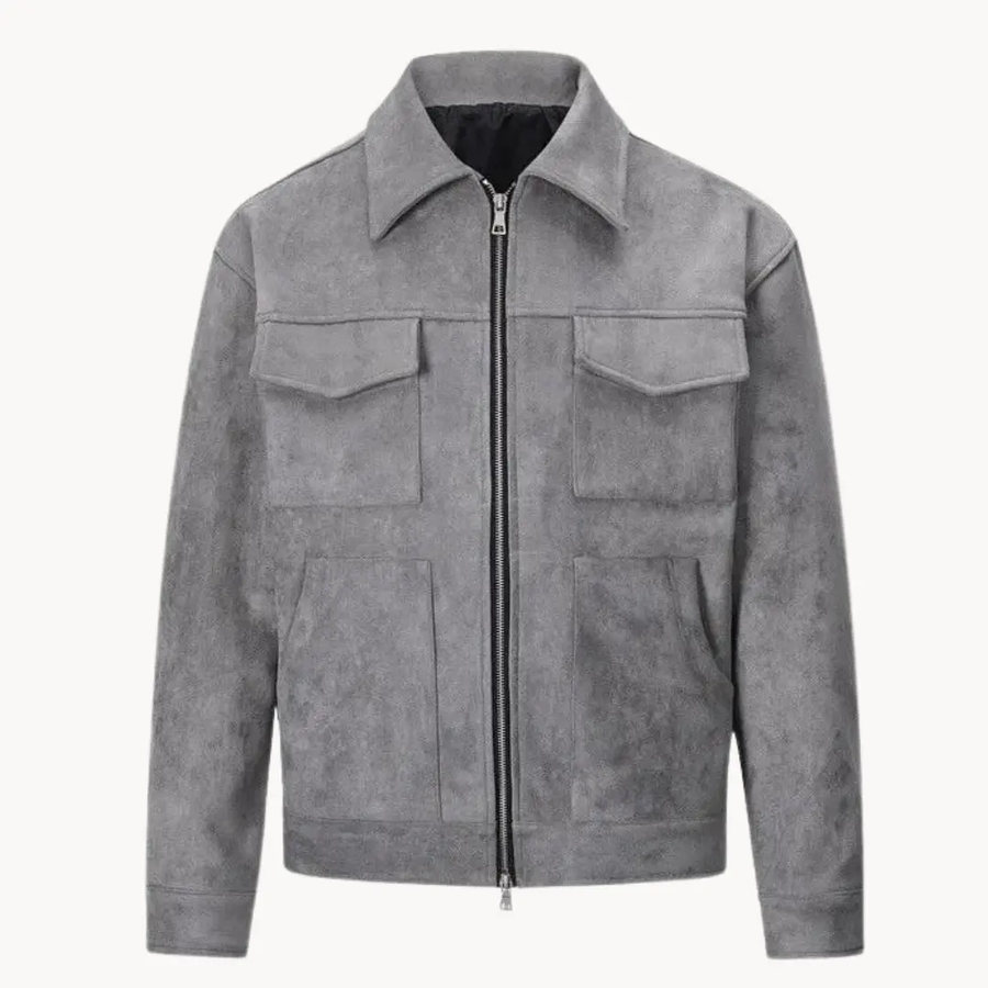 Suede Zip-Collar - Jacket CAAYWORLD