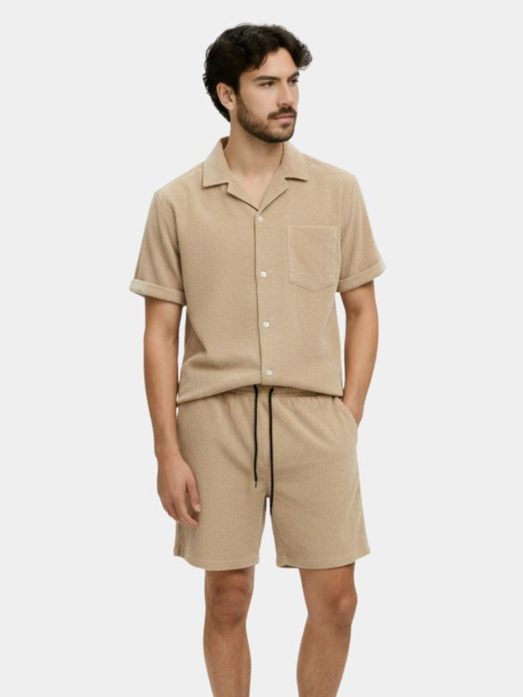 Summer Corduroy Set Shorts and Shirt - CAAYWORLD CAAYWORLD