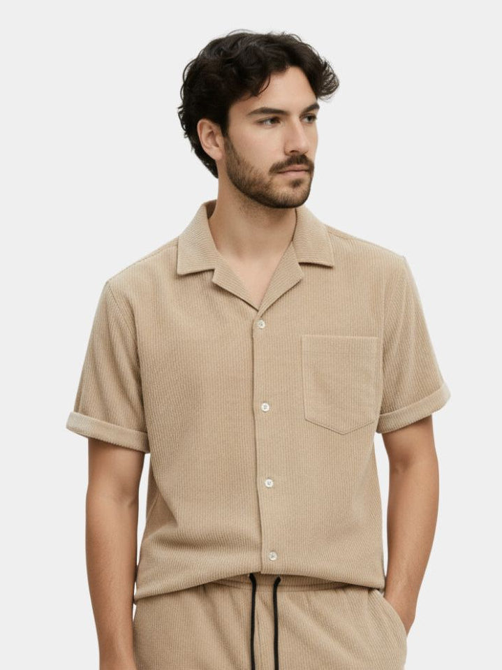 Summer Corduroy Set Shorts and Shirt - CAAYWORLD CAAYWORLD