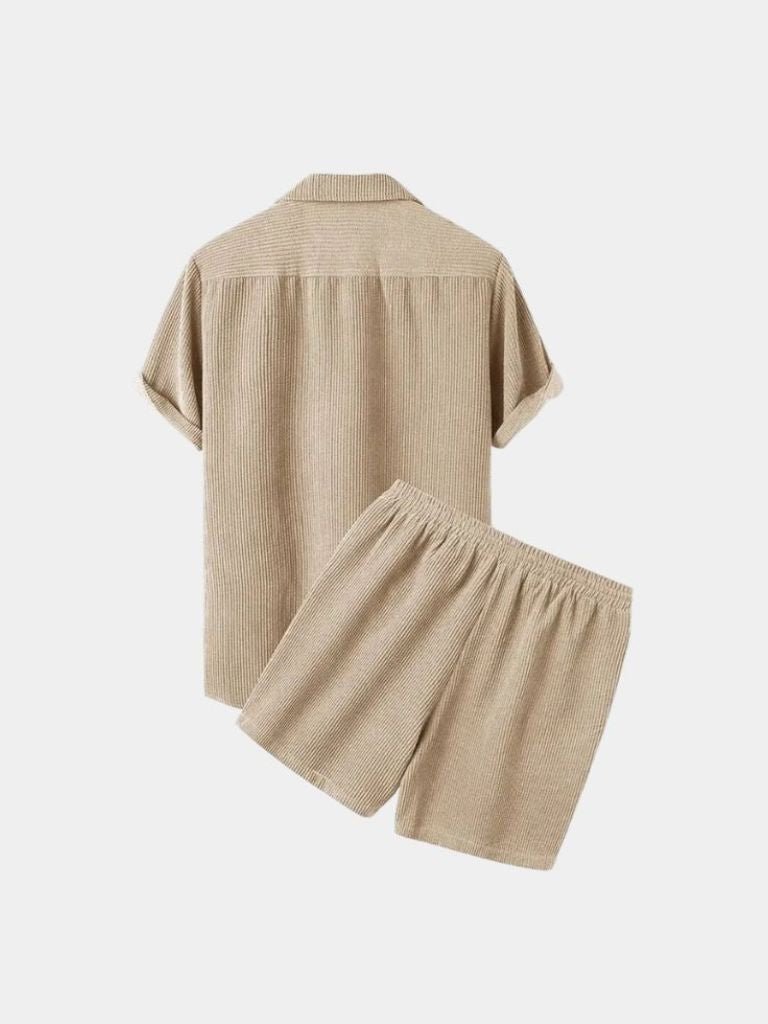 Summer Corduroy Set Shorts and Shirt - CAAYWORLD CAAYWORLD