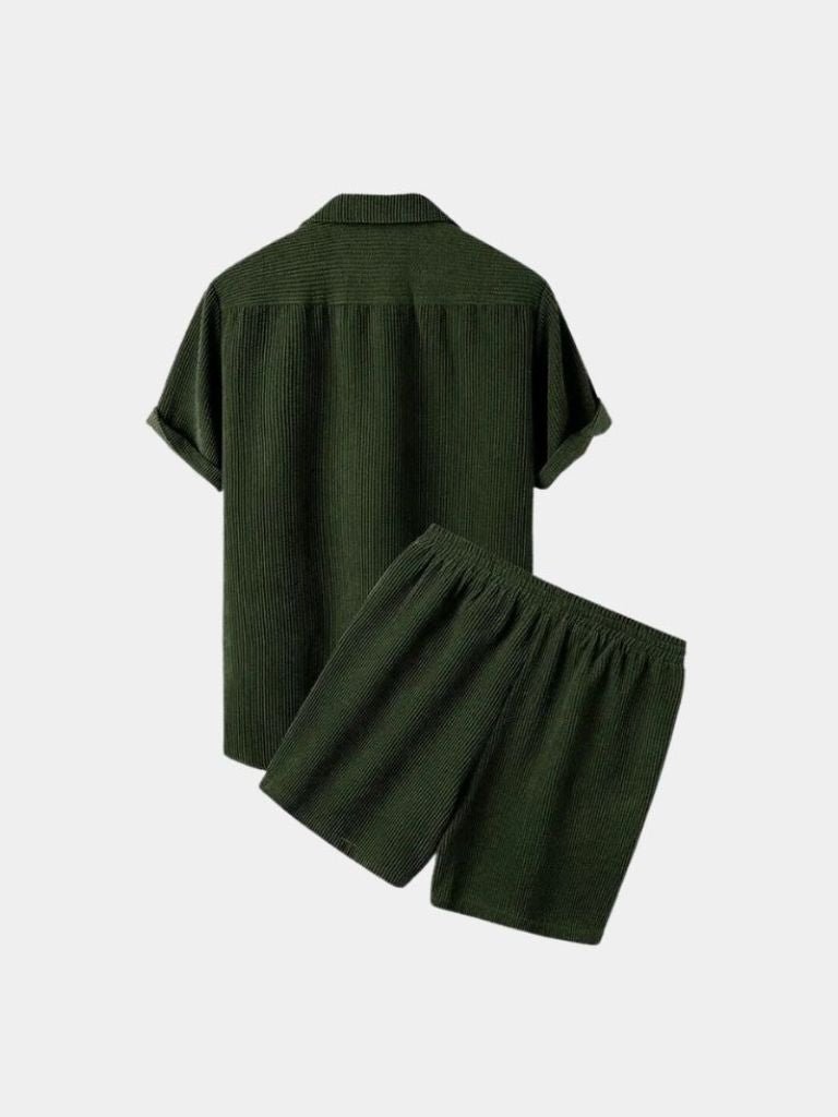 Summer Corduroy Set Shorts and Shirt - CAAYWORLD CAAYWORLD