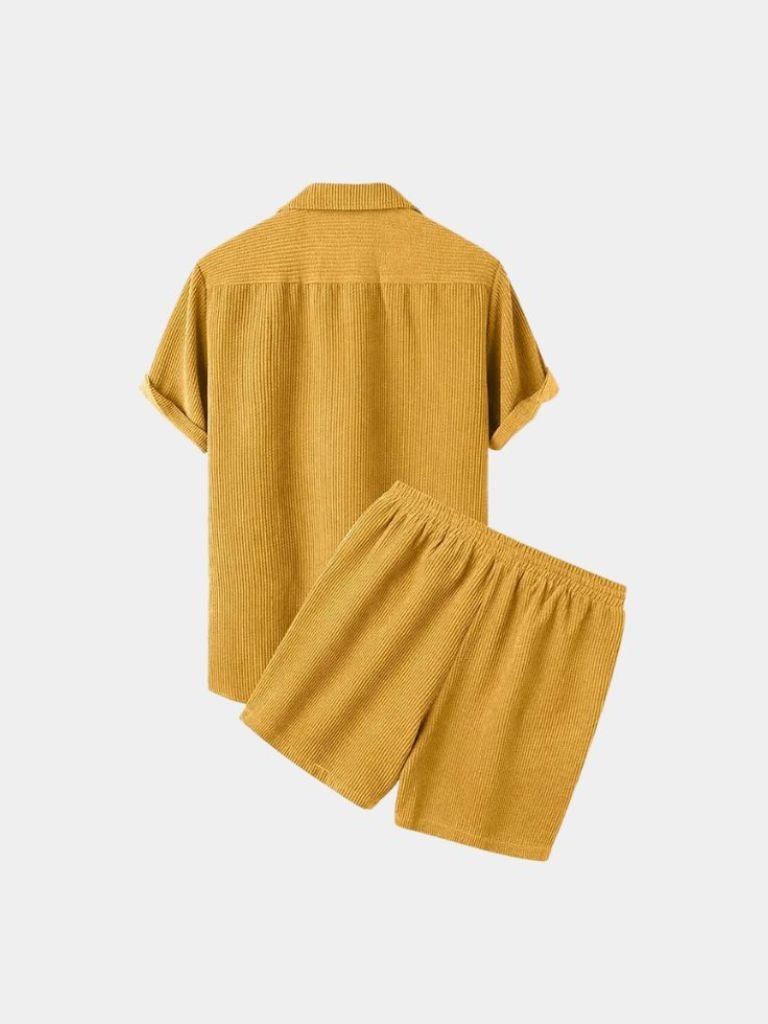 Summer Corduroy Set Shorts and Shirt - CAAYWORLD CAAYWORLD