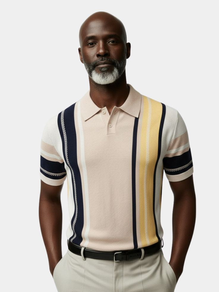 Sundown Stripes Polo – CAAYWORLD CAAYWORLD