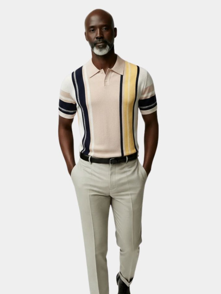 Sundown Stripes Polo – CAAYWORLD CAAYWORLD