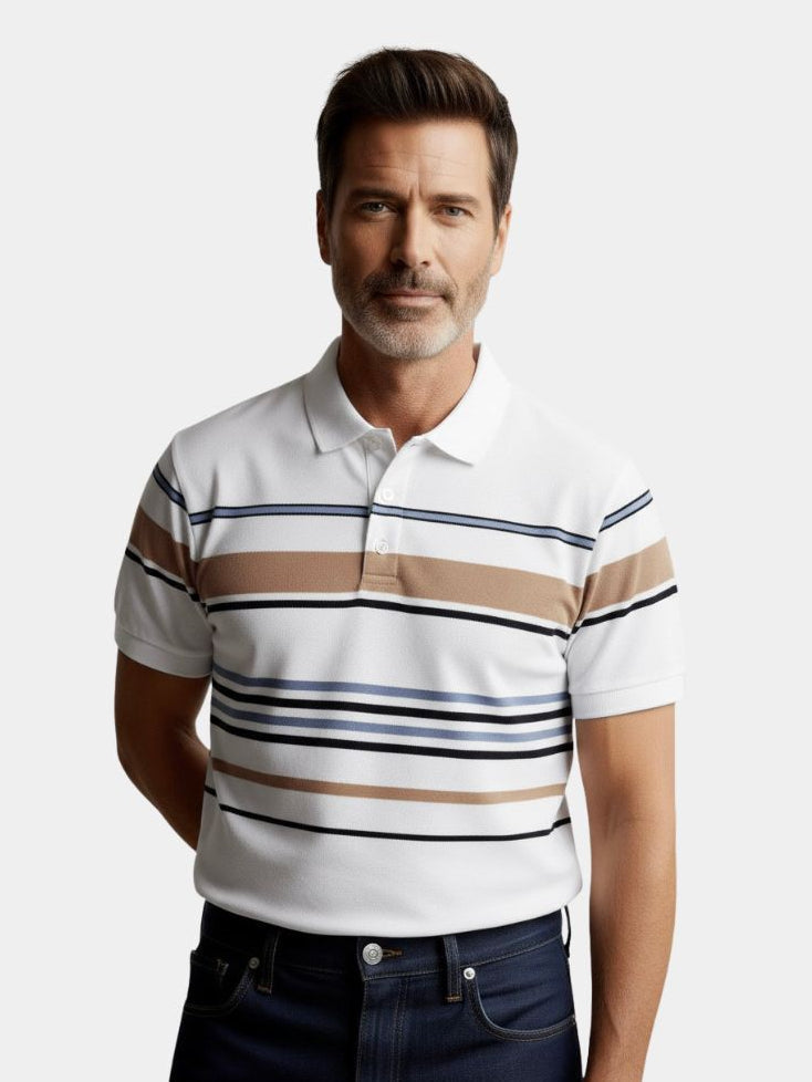 Sunset Stripe Polo – CAAYWORLD CAAYWORLD