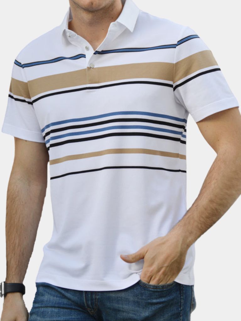 Sunset Stripe Polo – CAAYWORLD CAAYWORLD