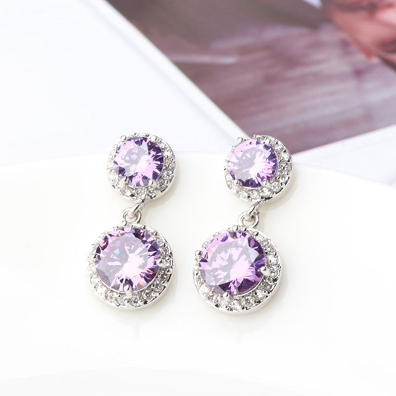 Vintage Two Cities of Love Pave Dangle Earrings Dazzleyesjewelry
