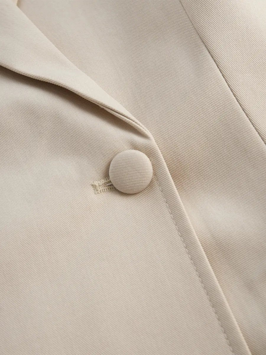Tailored Blazer-Inspired Belted-Waist Dress - Mini Dress CAAYWORLD