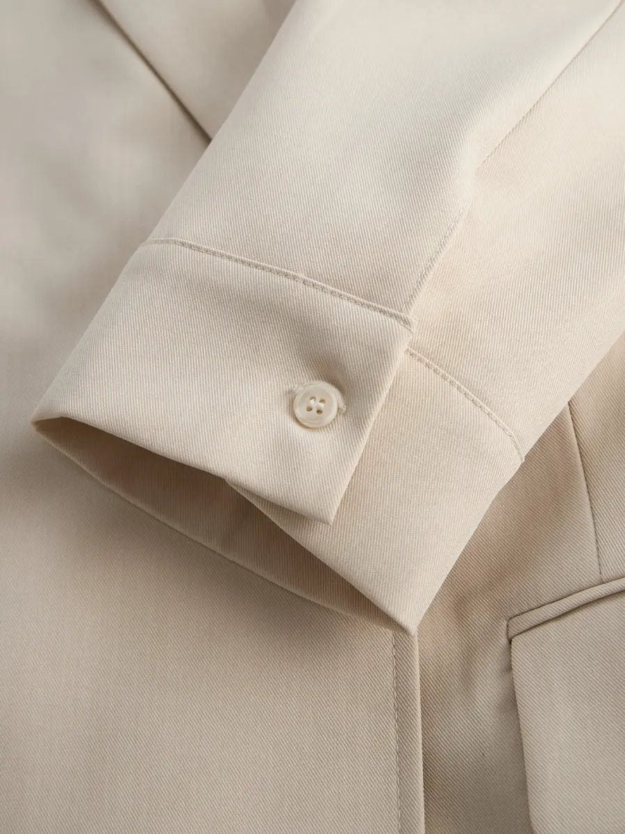 Tailored Blazer-Inspired Belted-Waist Dress - Mini Dress CAAYWORLD