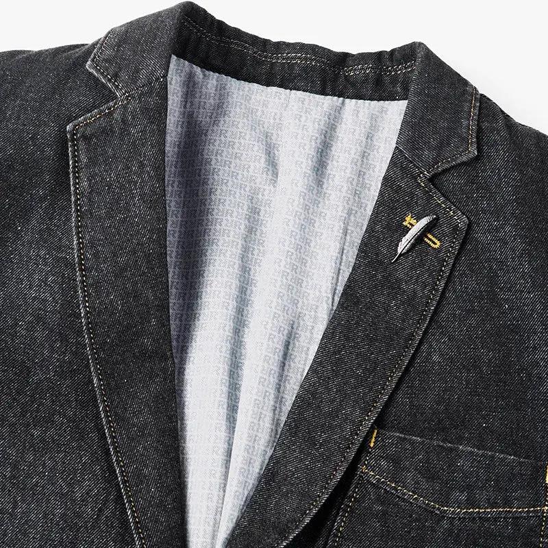 Tailored Denim Lapel - Blazer CAAYWORLD