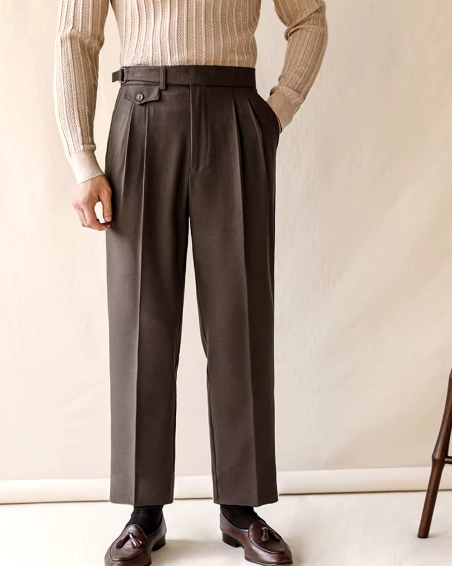 Tailored High-Waist Straight Leg - Trousers CAAYWORLD MEN