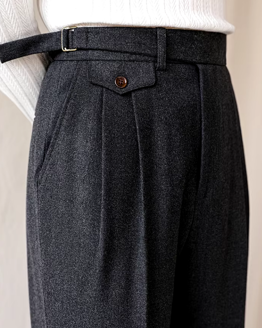Tailored High-Waist Straight Leg - Trousers CAAYWORLD MEN