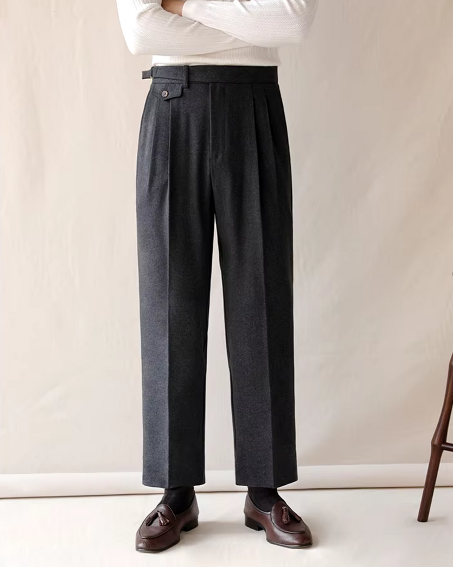 Tailored High-Waist Straight Leg - Trousers CAAYWORLD MEN