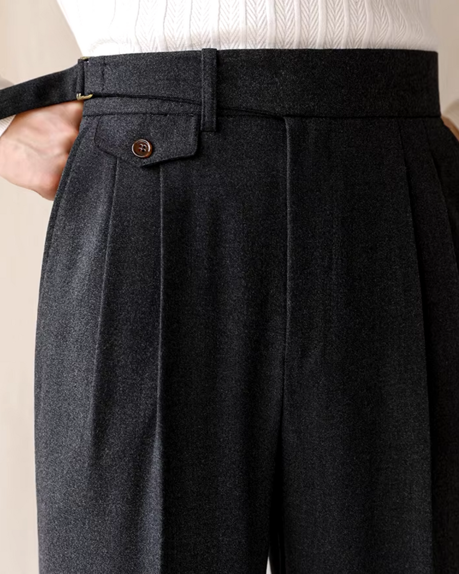 Tailored High-Waist Straight Leg - Trousers CAAYWORLD MEN