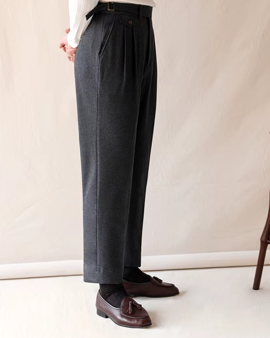 Tailored High-Waist Straight Leg - Trousers CAAYWORLD MEN