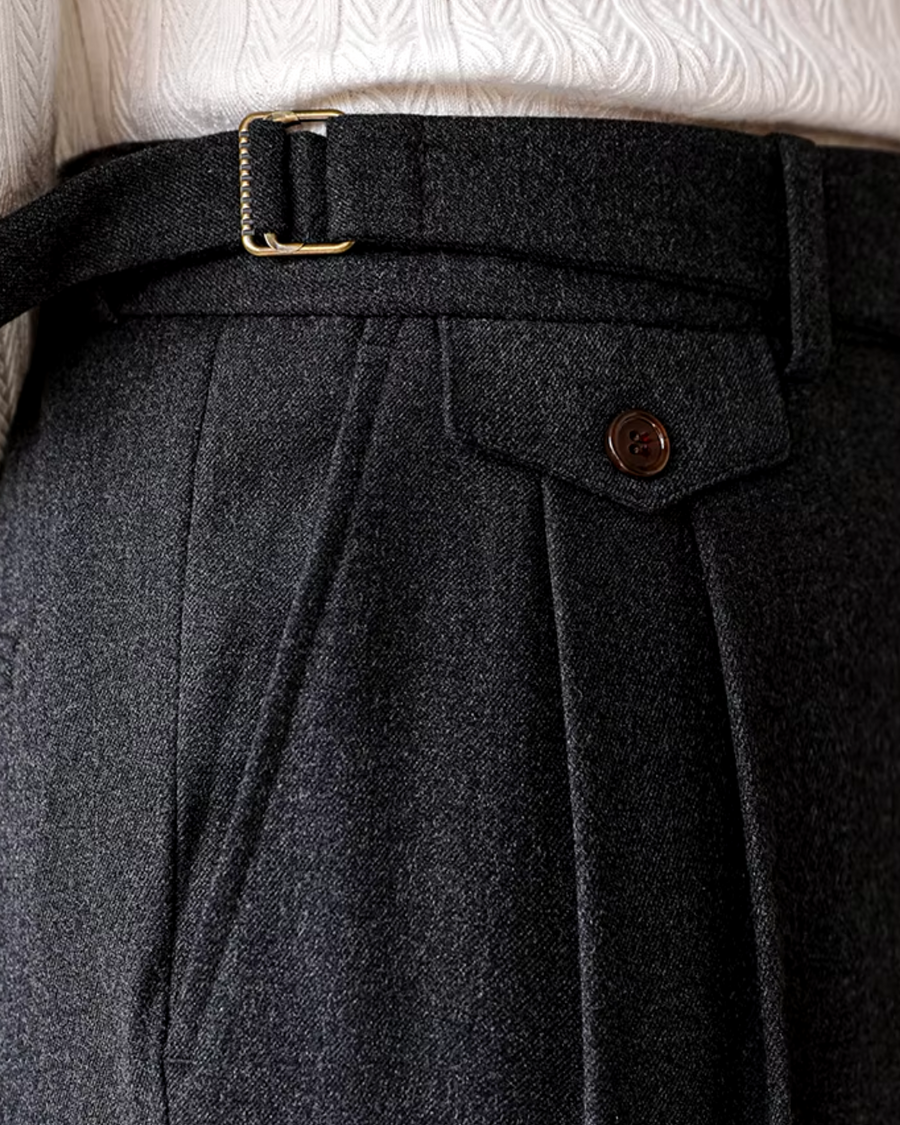 Tailored High-Waist Straight Leg - Trousers CAAYWORLD MEN