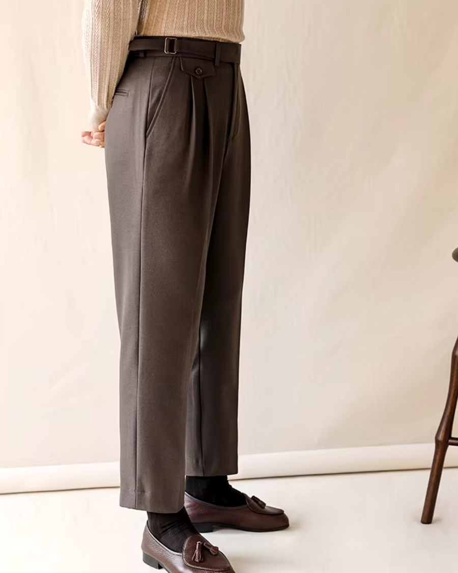Tailored High-Waist Straight Leg - Trousers CAAYWORLD MEN