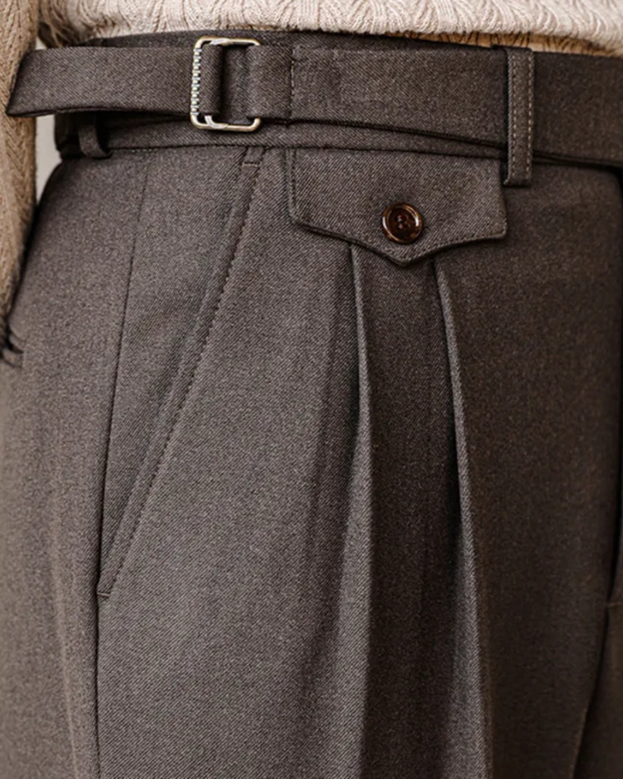 Tailored High-Waist Straight Leg - Trousers CAAYWORLD MEN