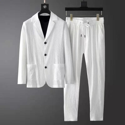 Tailored Linen Blazer Set - Two-Piece Set CAAYWORLD