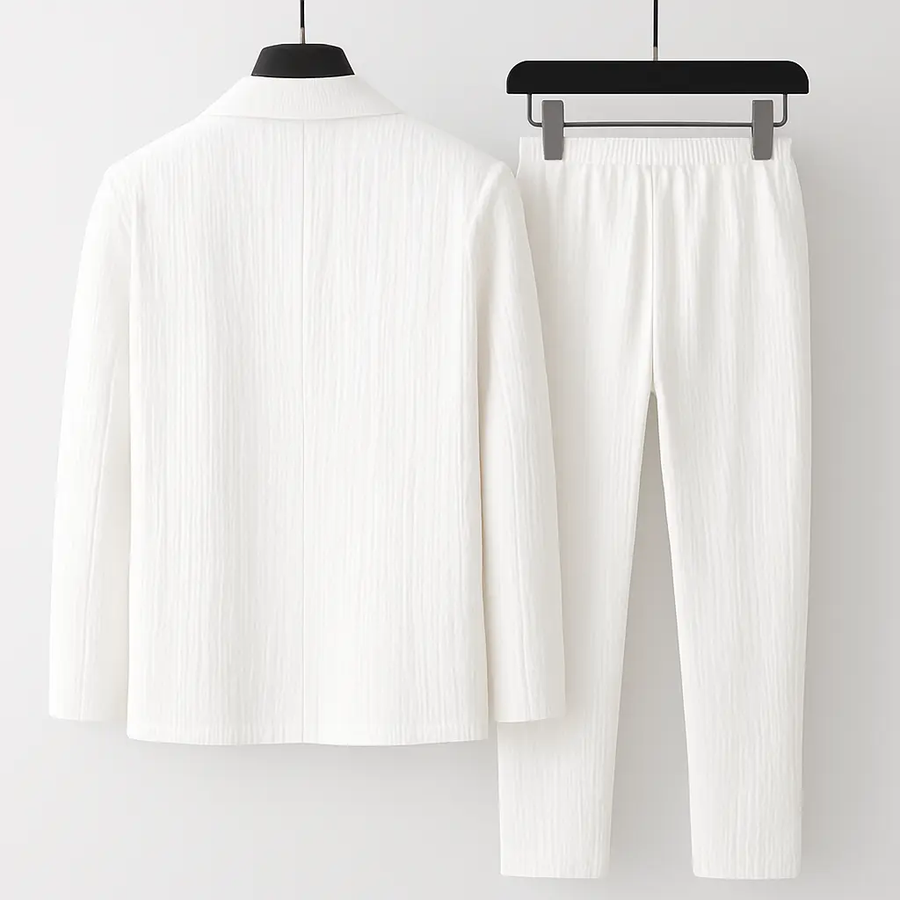Tailored Linen Blazer Set - Two-Piece Set CAAYWORLD