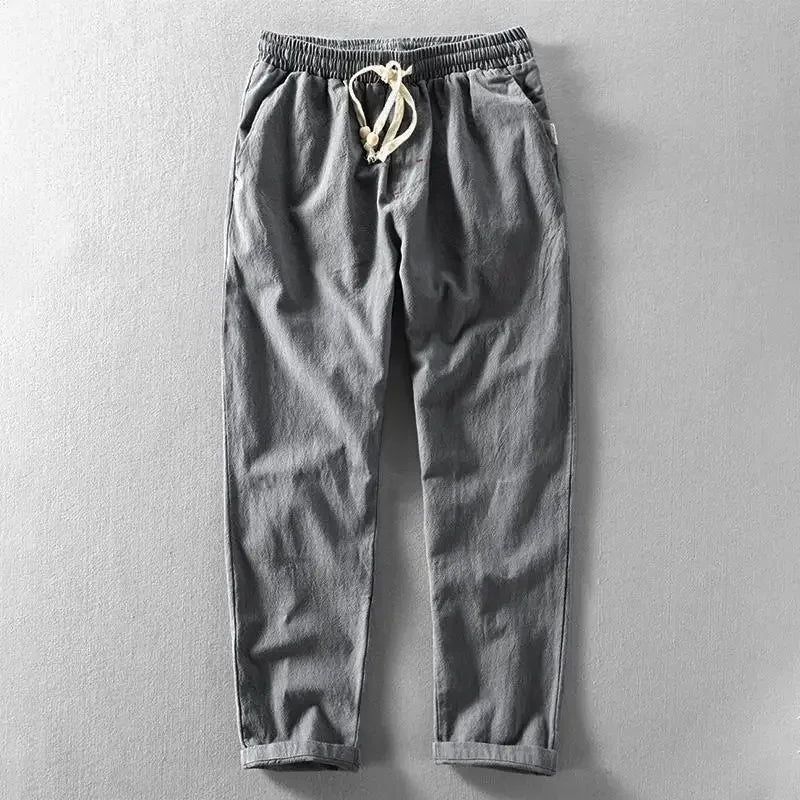 Tailored Linen Straight-Leg - Trousers CAAYWORLD MEN