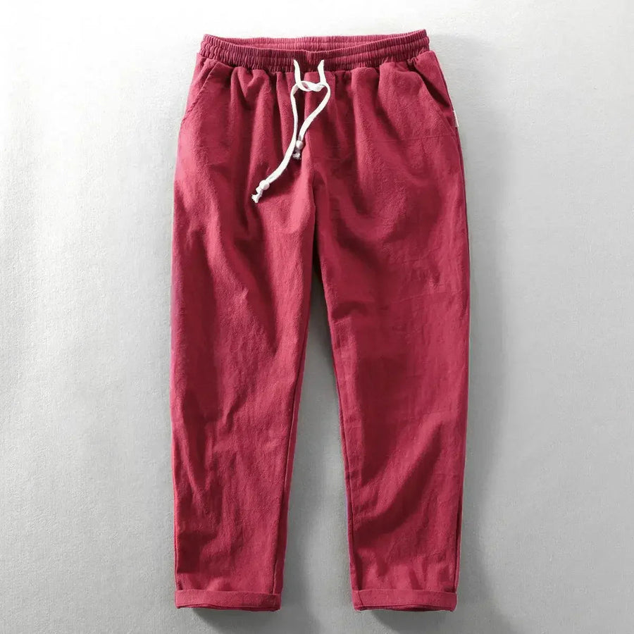 Tailored Linen Straight-Leg - Trousers CAAYWORLD MEN