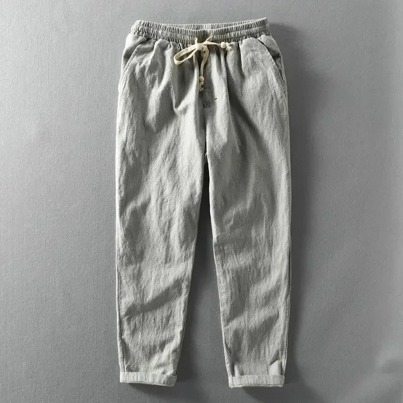 Tailored Linen Straight-Leg - Trousers CAAYWORLD MEN