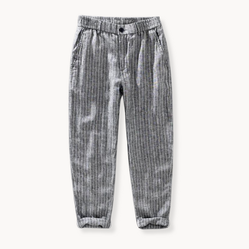 Tailored Striped Linen - Trousers CAAYWORLD