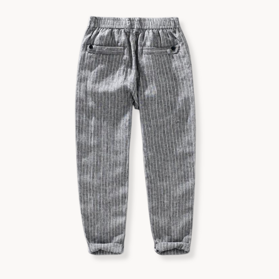 Tailored Striped Linen - Trousers CAAYWORLD