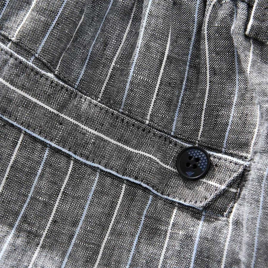 Tailored Striped Linen - Trousers CAAYWORLD