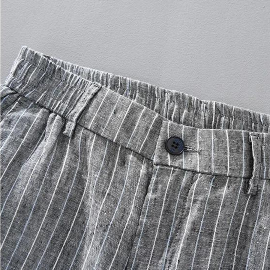 Tailored Striped Linen - Trousers CAAYWORLD