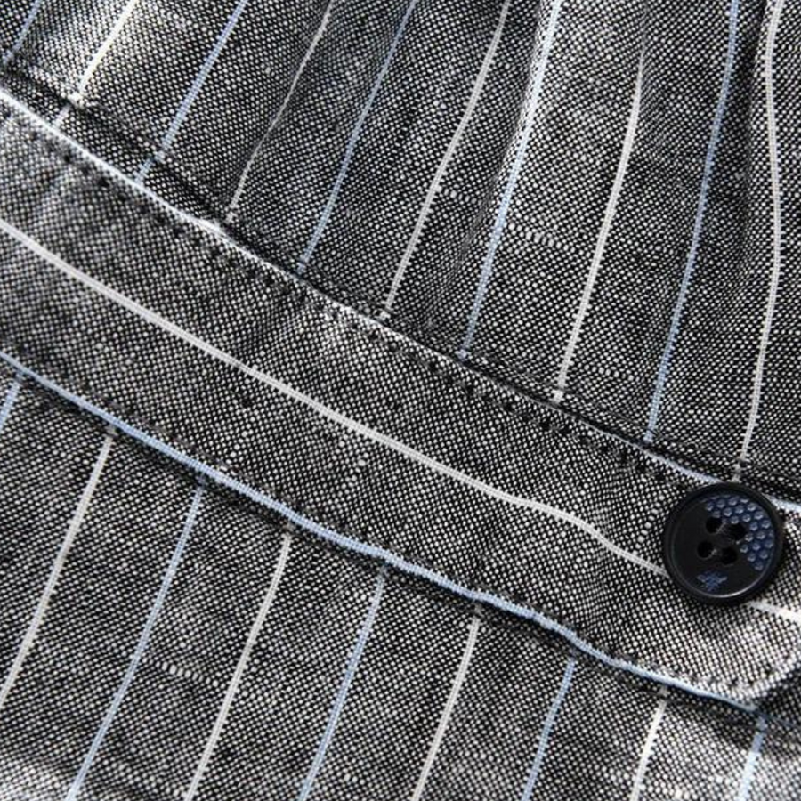 Tailored Striped Linen - Trousers CAAYWORLD