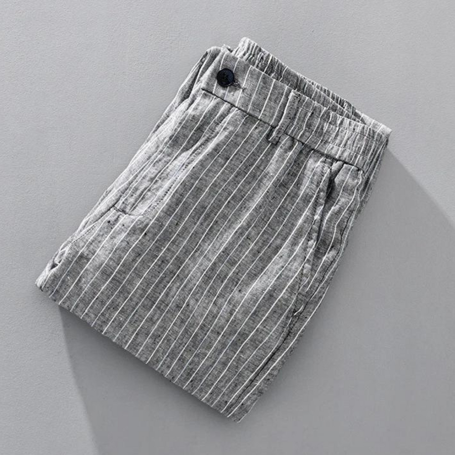 Tailored Striped Linen - Trousers CAAYWORLD