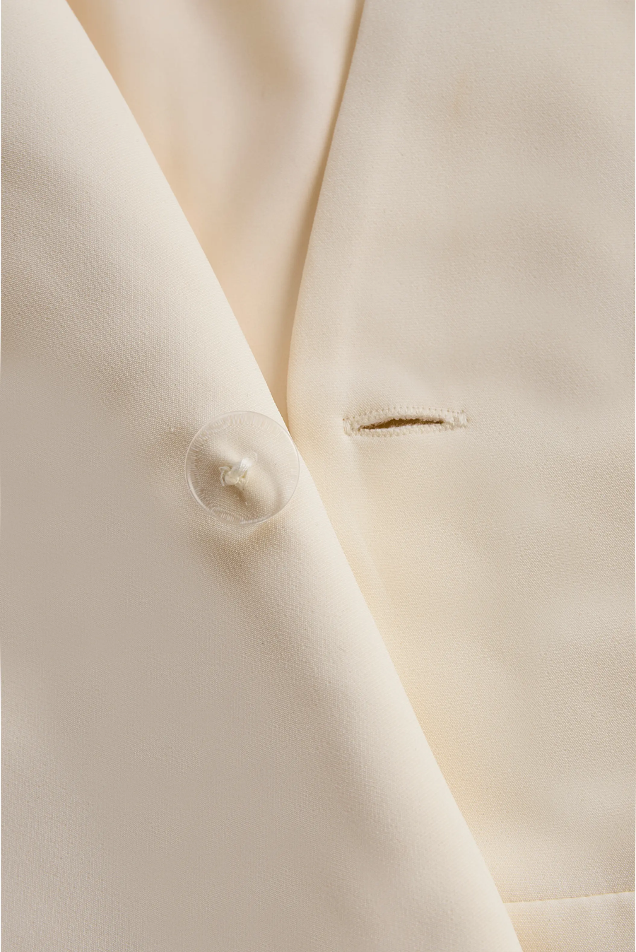 Tailored White Sleeveless Blazer With Gold Trim - Romper CAAYWORLD