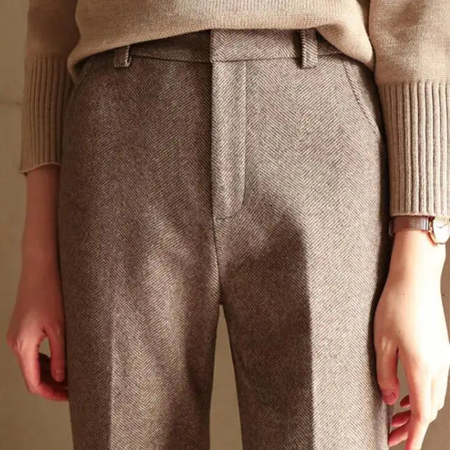 Tailored Wool Straight Leg - Trouser CAAYWORLD